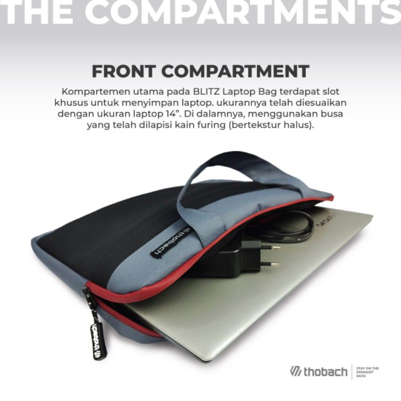 THOBACH-LAPTOP BAG WATERPROOF BLITZ TAS LAPTOP SELEMPANG