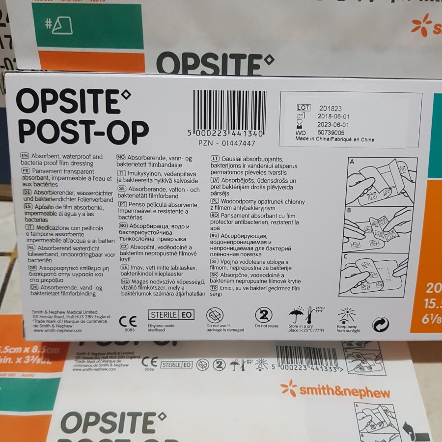 OPSITE POST-OP 15,5 × 8,5 cm Plester Tahan Air Post Op 15,5cm x 8,5cm