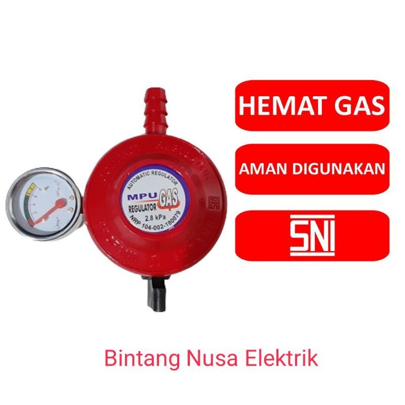 MPU M-089 Regulator Gas + Meter/ Regulator Elpiji + Meter/ Regulator LPG + Meter/ Regulator Kompor Gas + Meter