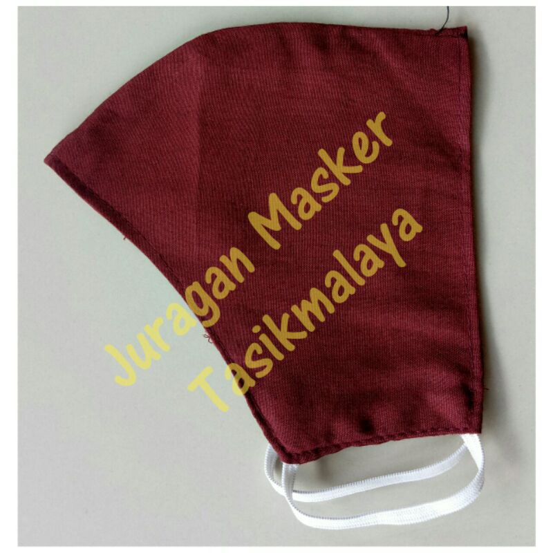 Masker Kain Katun Polos Warna Dewasa 2 Lapis 2 Layer 2 Ply Earloop, Makser Kain Motor Anti Debu