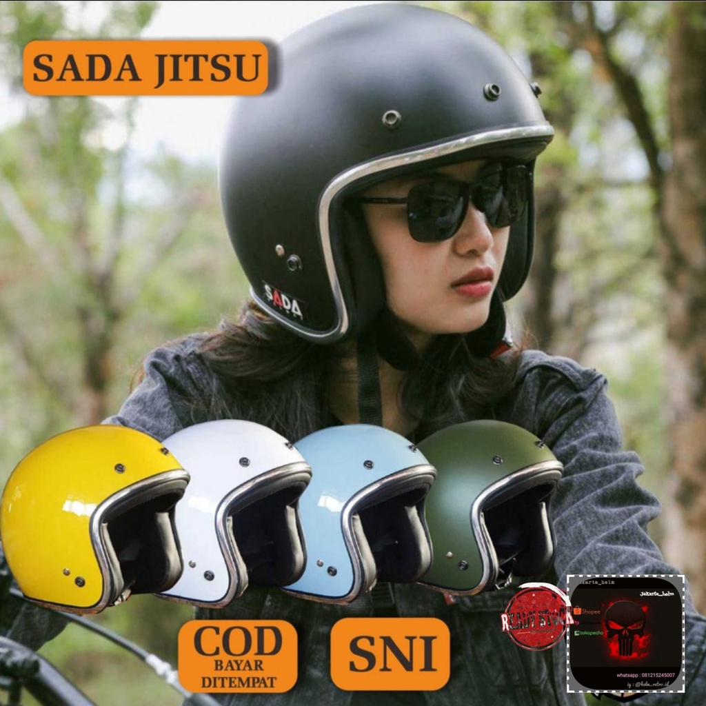 Jual HELM BOGO RETRO SADA JITSU ORIGINAL PREMIUM QUALITY ( Jakarta Helm ...