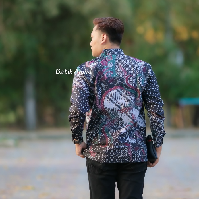 Kemeja Pria Lengan Panjang Batik Premium Original Aluna Batik Solo PCW 102