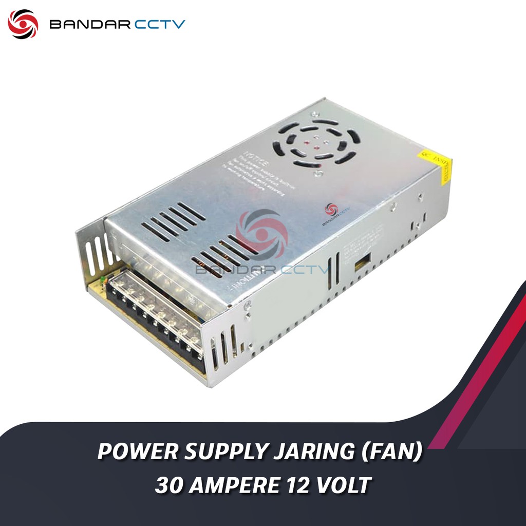 POWER SUPPLY JARING 12 VOLT 30 AMPERE + FAN