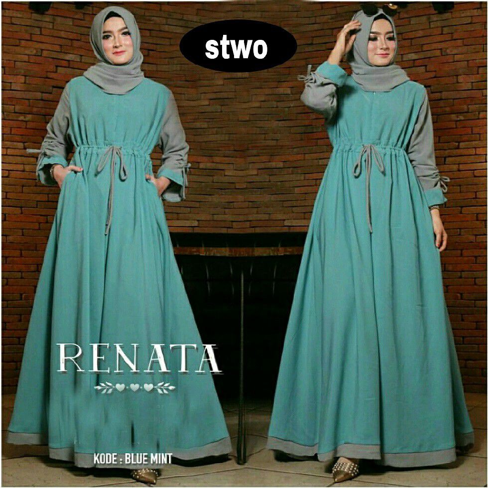 MURAH BARANG OKE NEW BARU !! GAMIS NIBRAS NB 120 DISKON 10% READY WARNA BIRU DONGKER DAN UNGU TUA