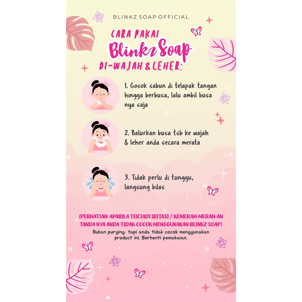 [Agen Resmi] Blinkz Soap BPOM - Sabun Pencerah Wajah dan Badan - FREE GIFT