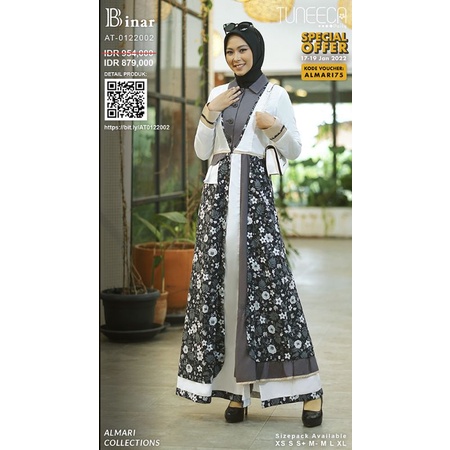 AT-0122002 / Casual Dress / Gamis Branded / Moslem Wear / Gamis Wanita / Holwa Fashion