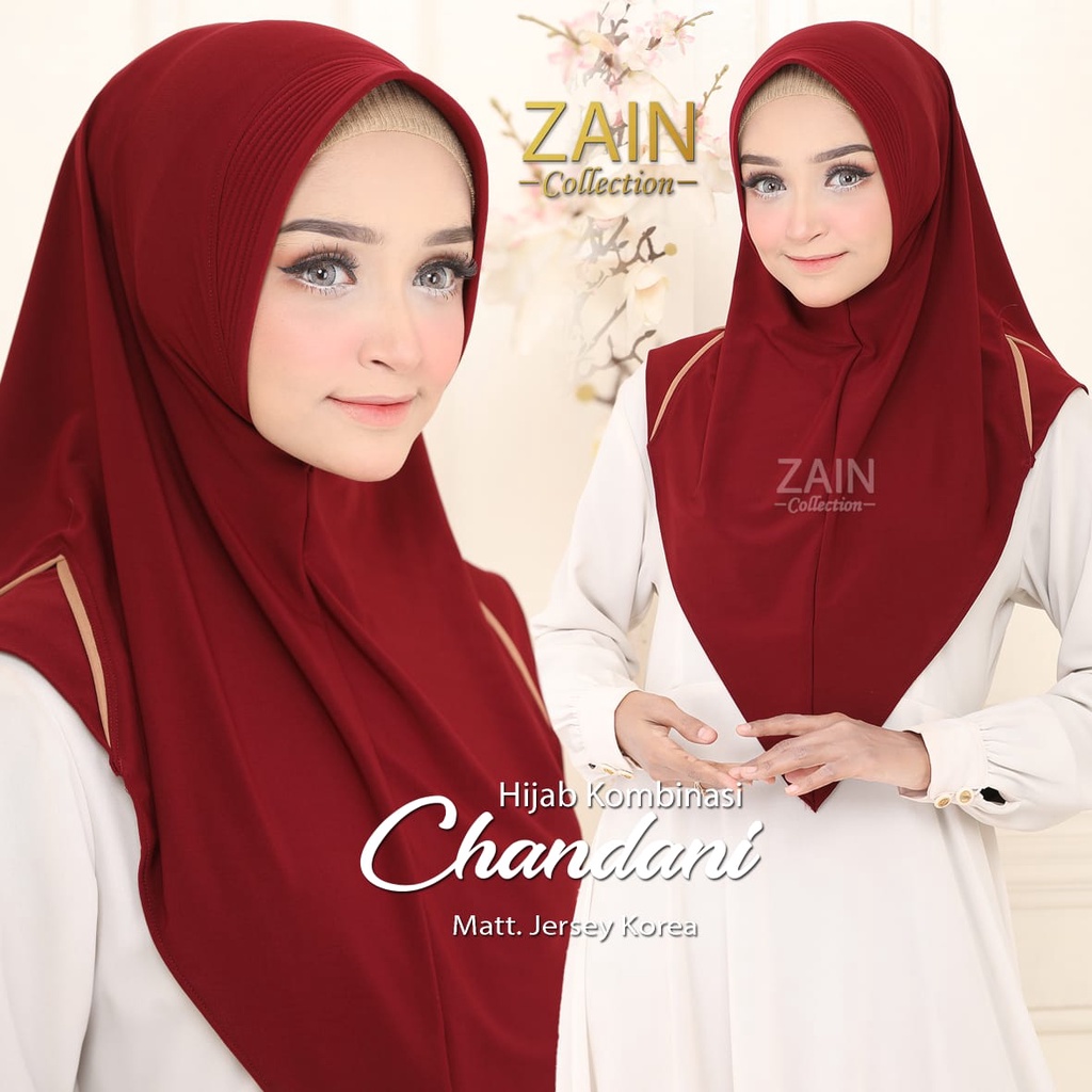 Jilbab Instan Bergo Chandani Ori Zain Collection-MAROON