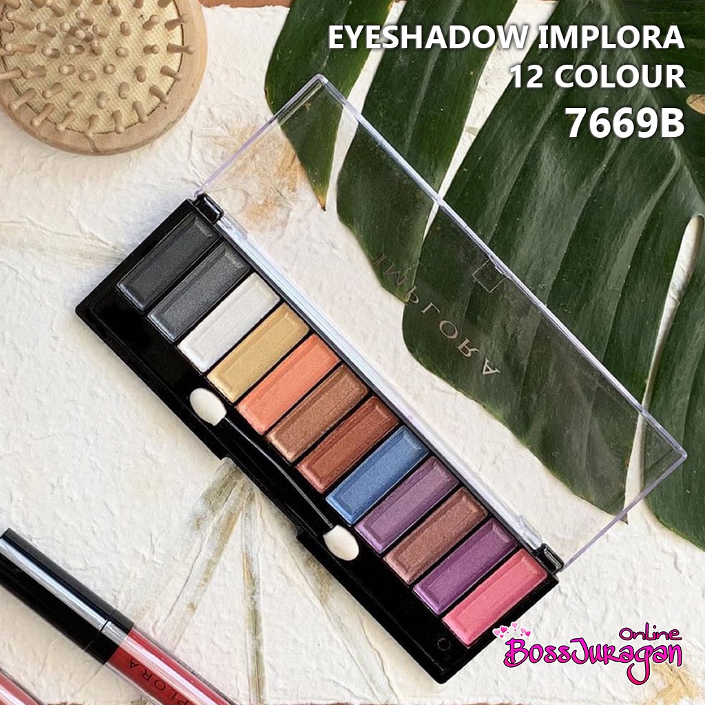 (BOSS) (7669B) Eyeshadow Implora 12 warna