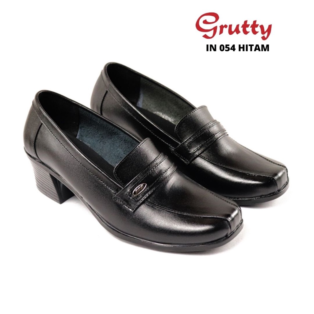 Sepatu Wanita Pantofel Formal Grutty IN 054 Hitam pantopel kerja wanita kantor Hak Tahu 5cm