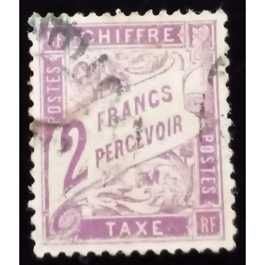 Perangko Prancis 2 Francs Percevoir Tahun 1881-84