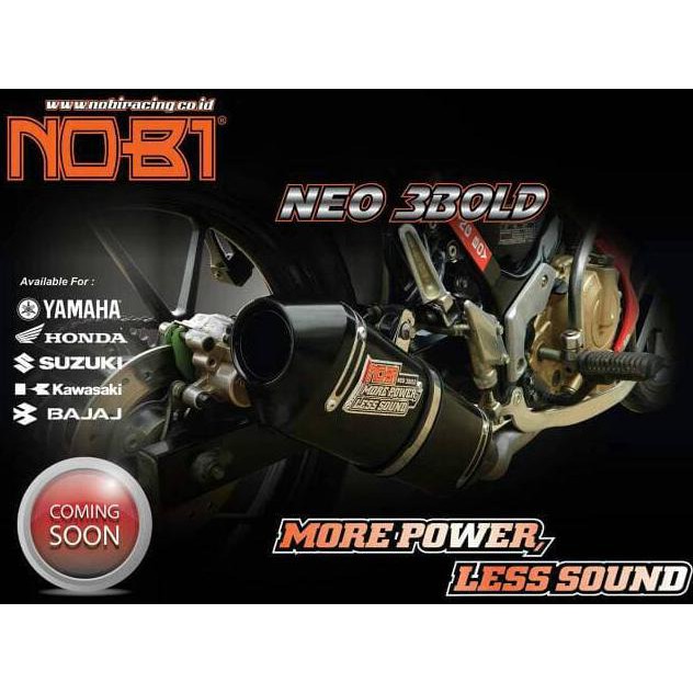 Knalpot NOBI / NOB1 NEO 3BOLD Motor Sport lengkap