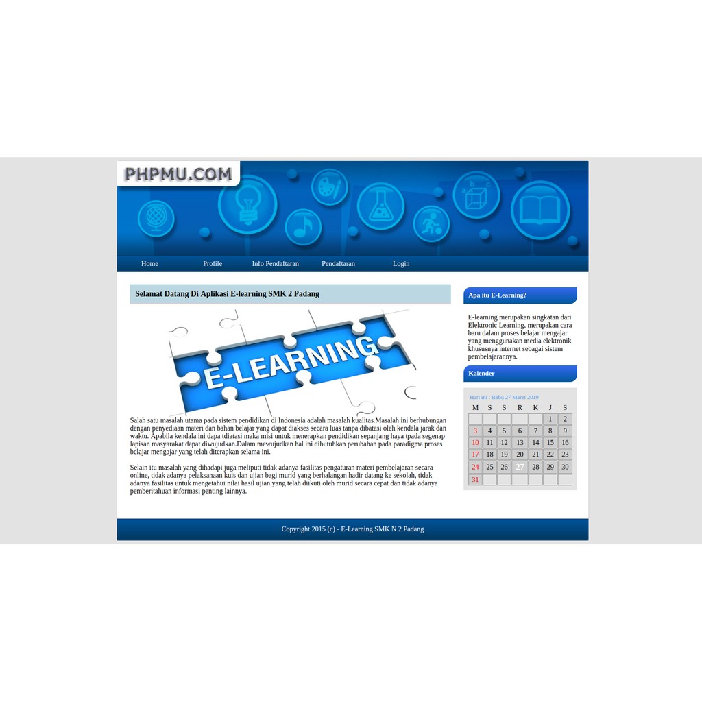 E-Learning Berbasis Web (Soal Essai + Objektif)