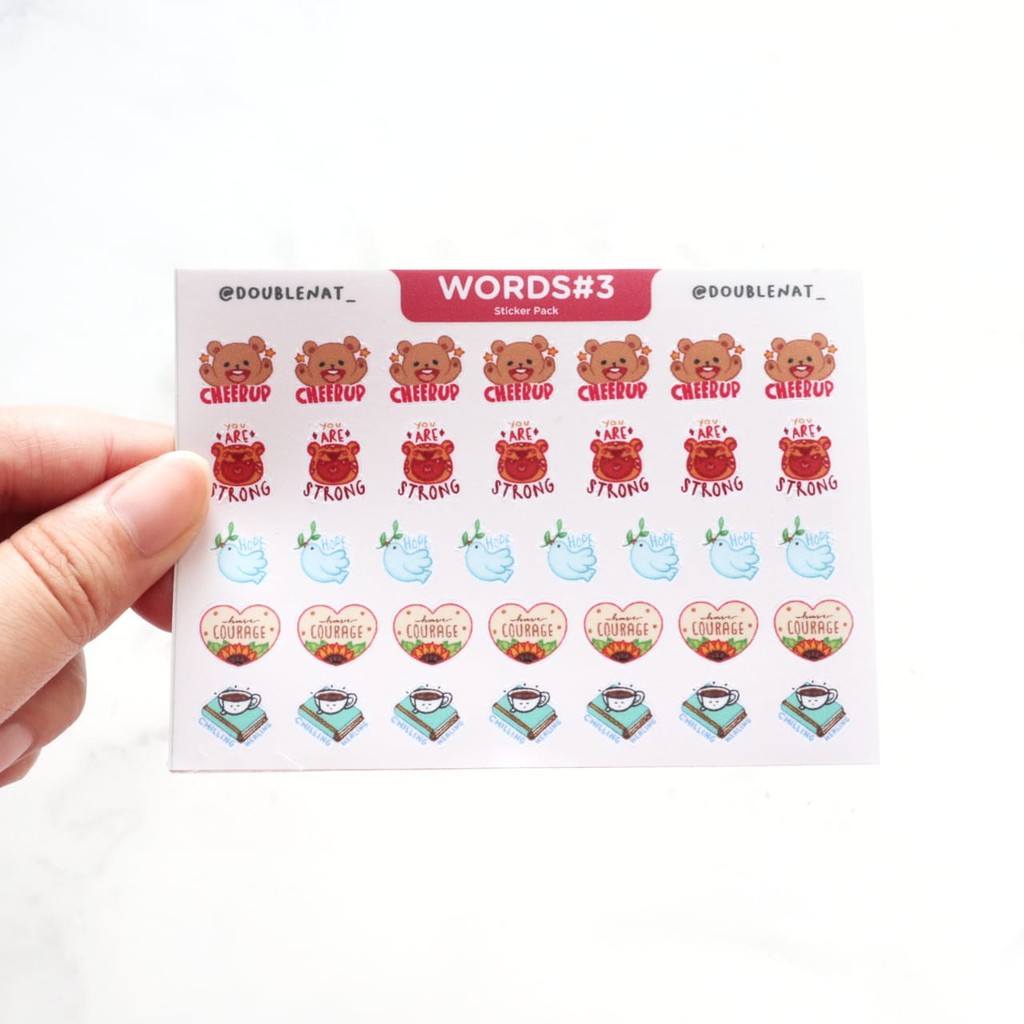 

DoubleNat Words #3 part 1 Sticker - Kata Quotes Planner Journal