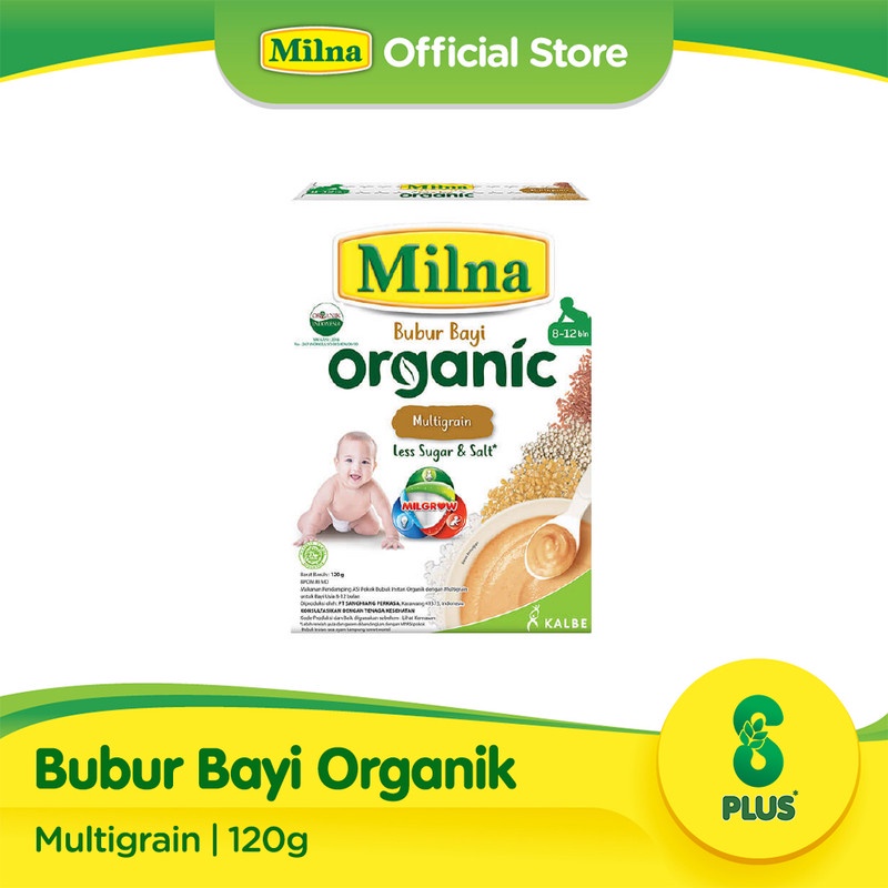 Promo Harga MILNA Bubur Bayi Organic Multigrain 120 gr - Shopee