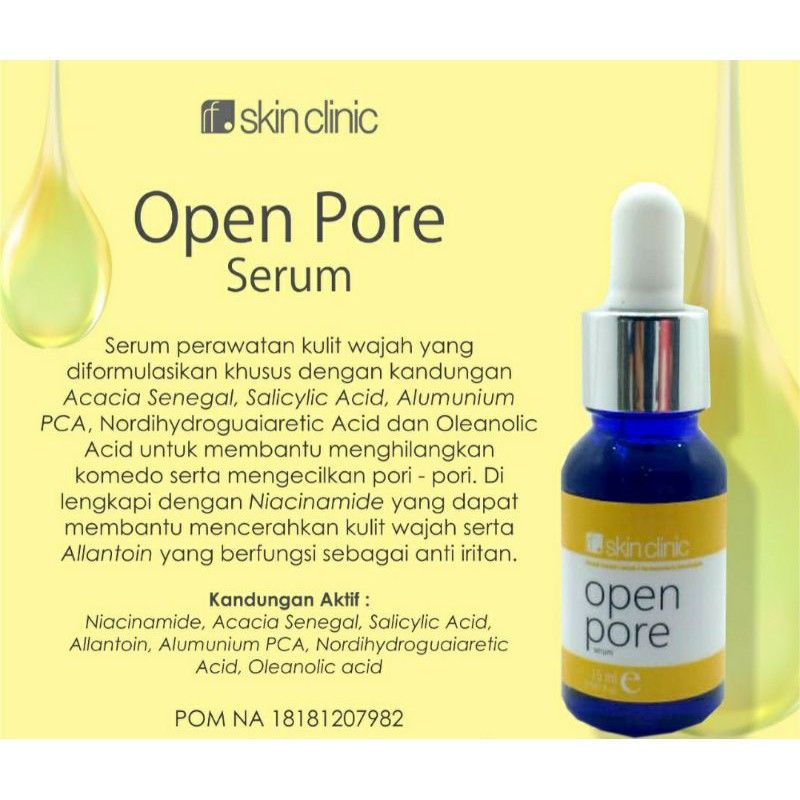skin clinic open pore serum (peringkas komedo)
