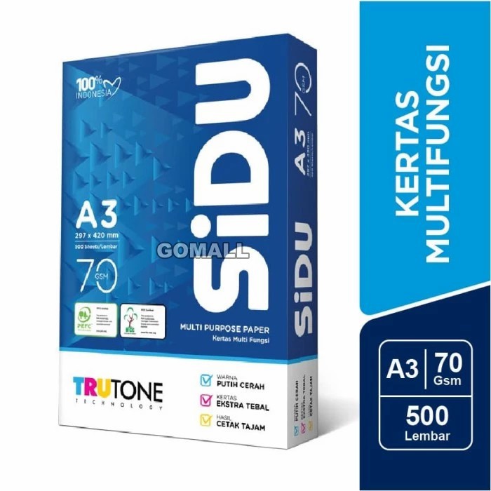 

SiDU Kertas HVS Fotocopy 70 GSM A3