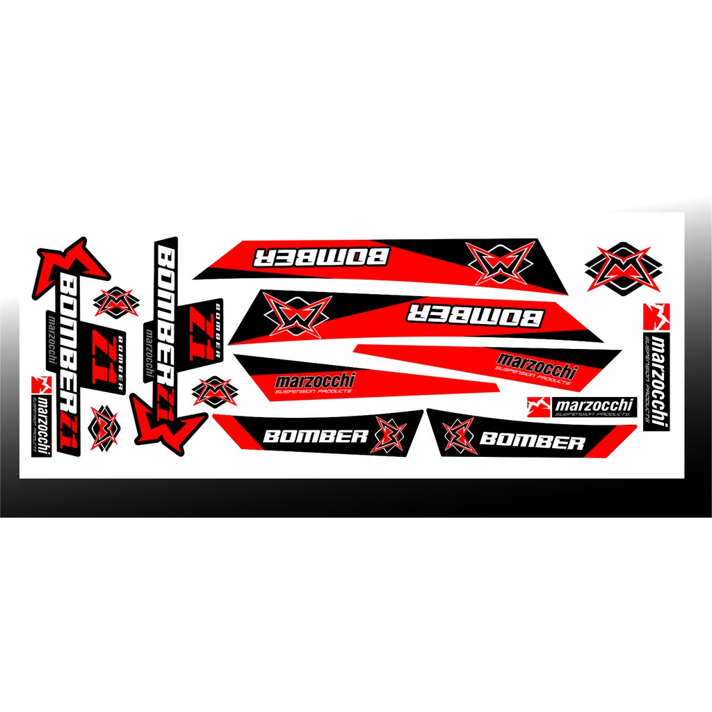 STRIPING SEPEDA-Stiker Marzocchi Bomber Z1 Sticker Decal Fork Sepeda Mtb