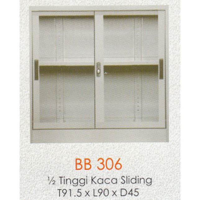 SALE Almari 1/2 Tinggi Sliding Kaca Wifile BB-306