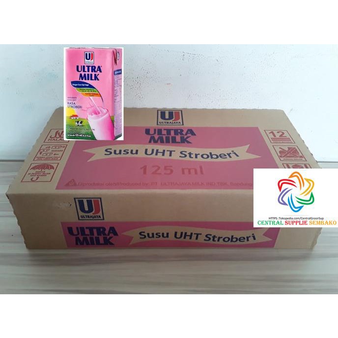 

(BISA COD) Ultra Milk Strobery Susu UHT [125 ml /40 pcs / 1 karton ] PRODUK TERBATAS Kode 972