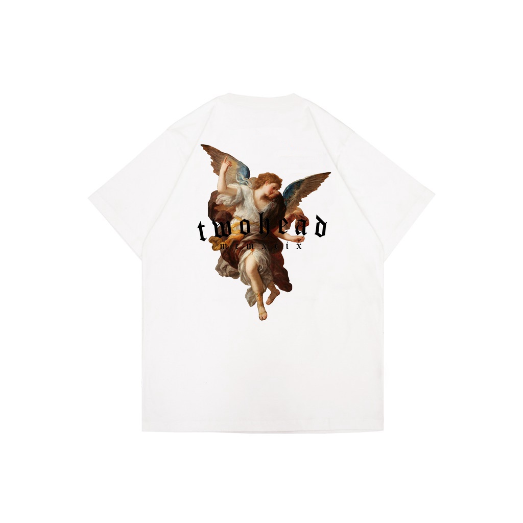 Twohead tshirt Angel white