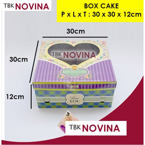 KOTAK KUE CAKE / BOX CAKE TART / DUS BOLU KUE ULANG TAHUN GRETEL LUX