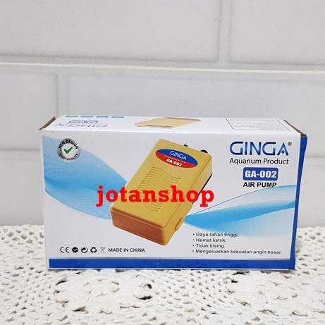 GINGA GA 002 Mesin Aerator portable Airpump Aquarium Baterai Batre mancing pancing ikan GA002