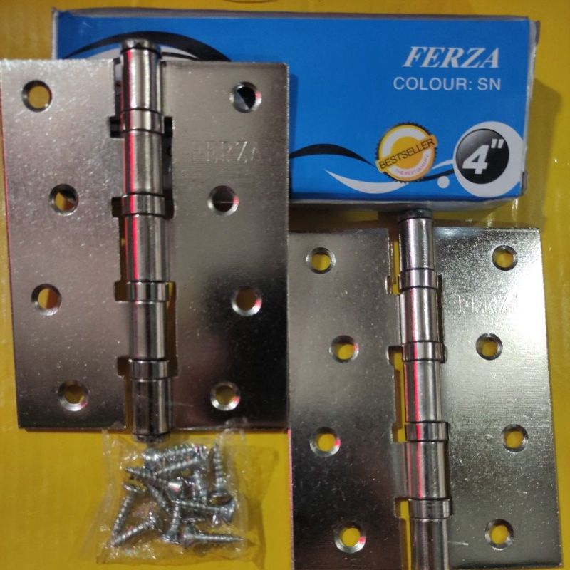 engsel jendela/engsel pintu  FERZA 4&quot; (4in) harga per set ( 2pc) + skrup