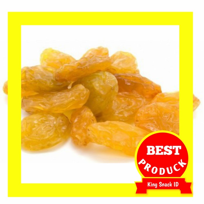 

1KG KISMIS JUMBO GOLDEN RAISIN USA / KISMIS ANGGUR KUNING BESAR /