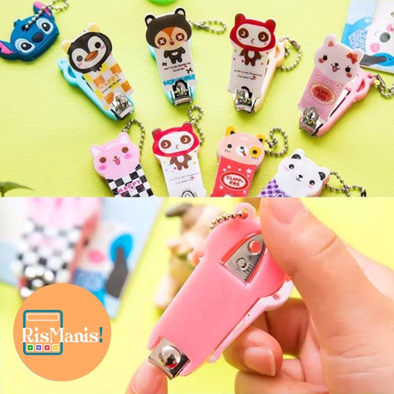 CUTE NAIL CLIPPERS Gunting Kuku Anak Karakter Kartun Imut Lucu Aneka Warna Pisau Tajam Aman Praktis