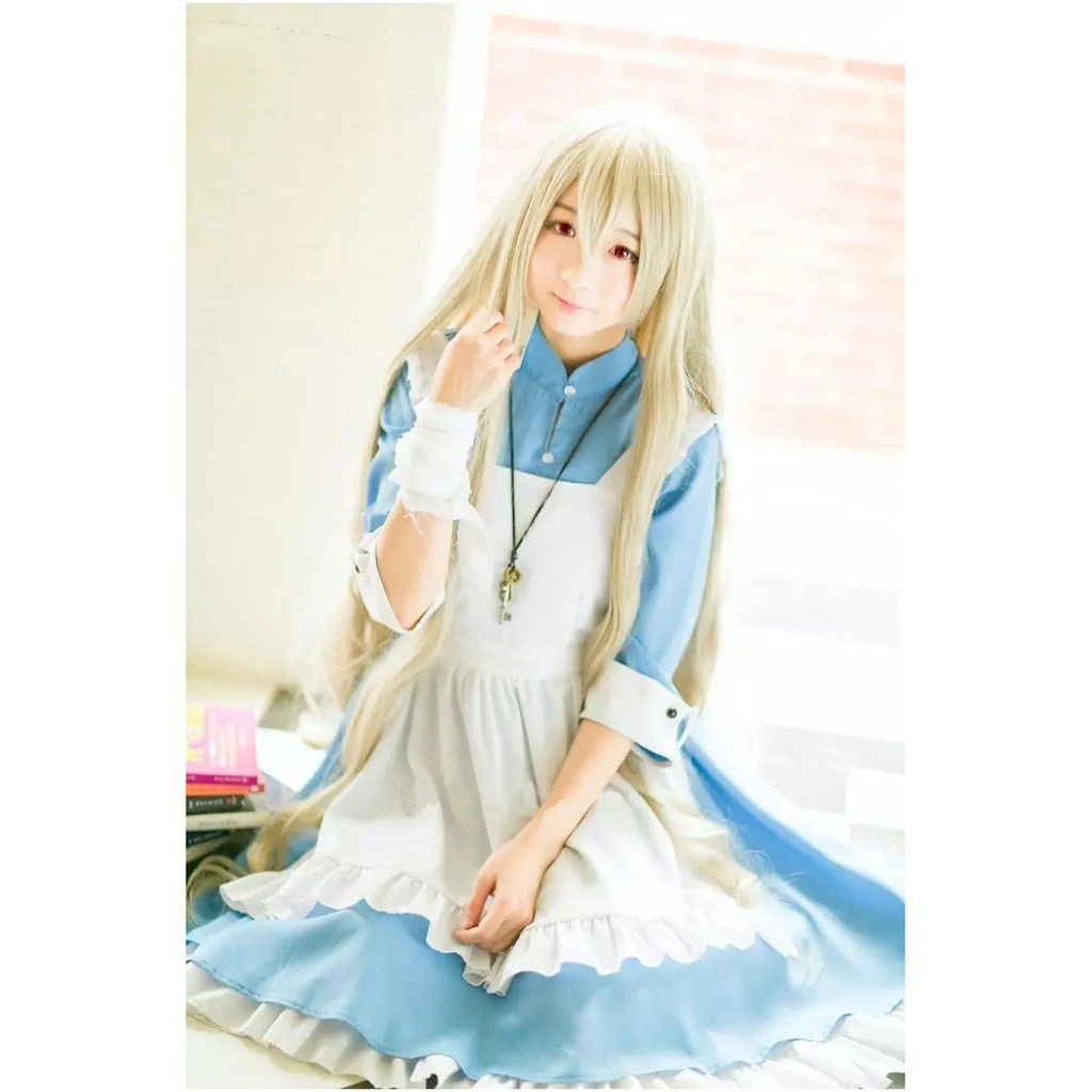 2pcs Set Kostum Dress Kartun Anime Jepang Karakter Gadis Cantik