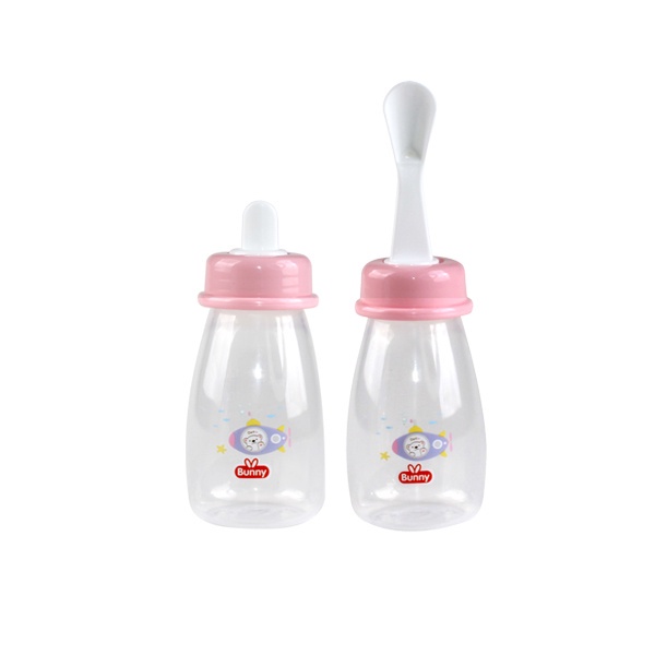 BOSU378 LUSTY BUNNY BOTOL SENDOK 4OZ PP SQUUEZE FEEDER WITH PP SPOUT AND PP SPOON ADB2808