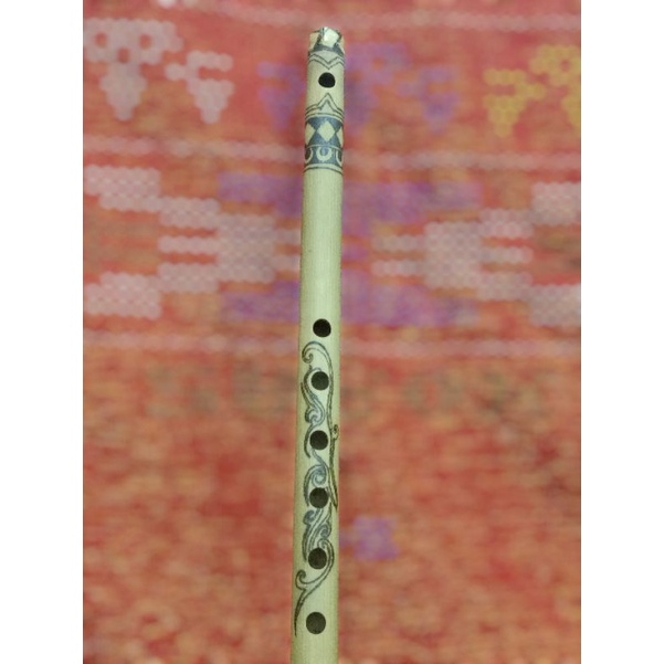 Seruling Bambu Batak Motif Gorga - Sulim Batak - Suling Gorga