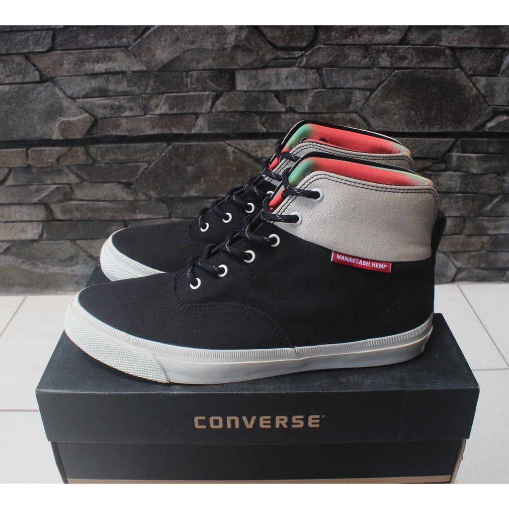 [RARE] Converse Original x Manastash Skidgrip Conrad Hemp Black Hi