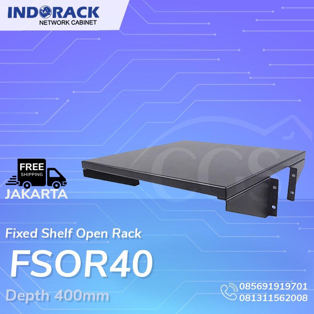 INDORACK FSOR40 Fixed Shelf For Open Rack Depth 400mm