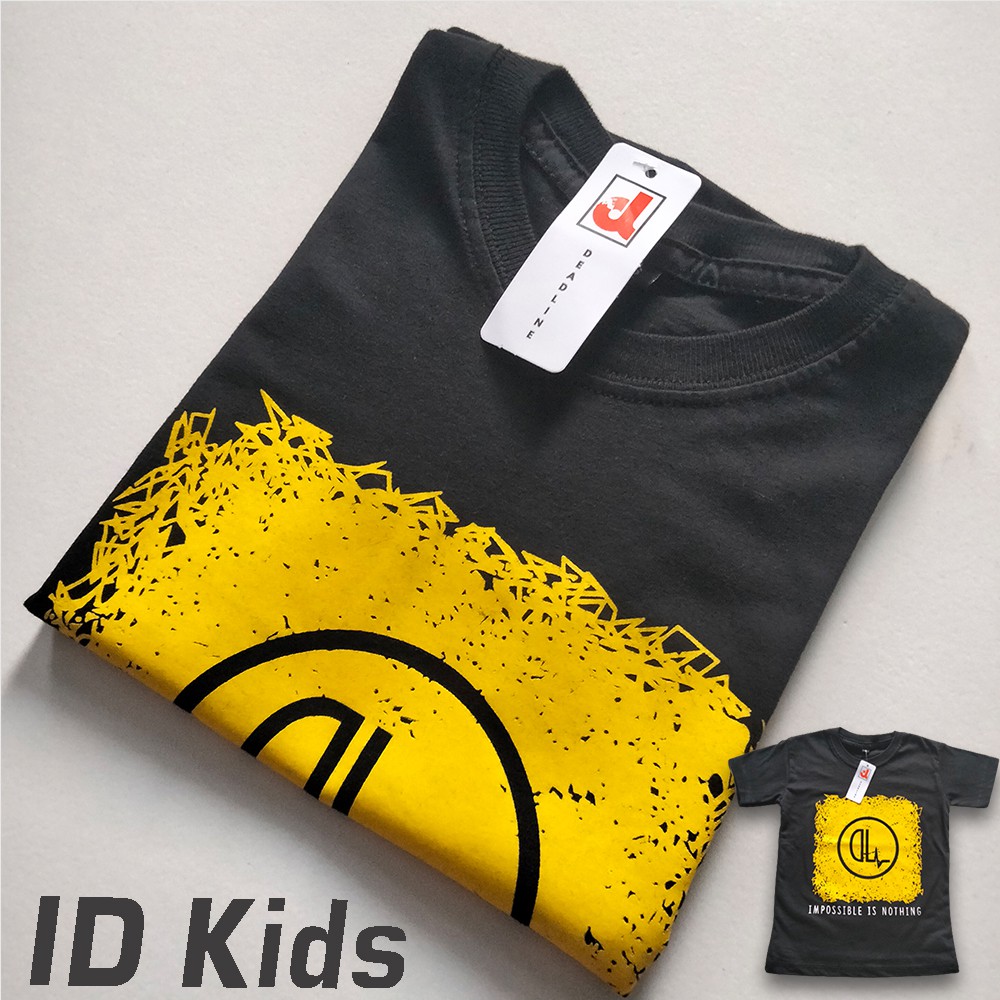 Kaos Anak Distro Deadline Hitam Kuning 28