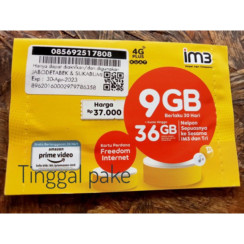 Kartu Perdana Indosat 9Gb Full sebulan Grosir Kartu Perdana indosat 0K