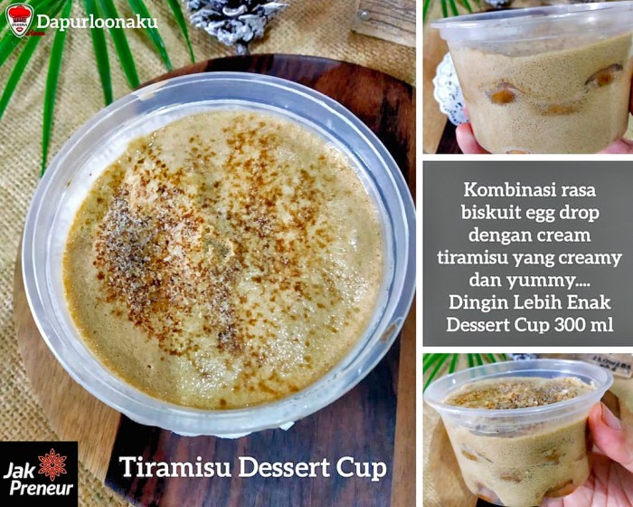 

Tiramisu Dessert Cup 300ml thinwall dapurloonaku
