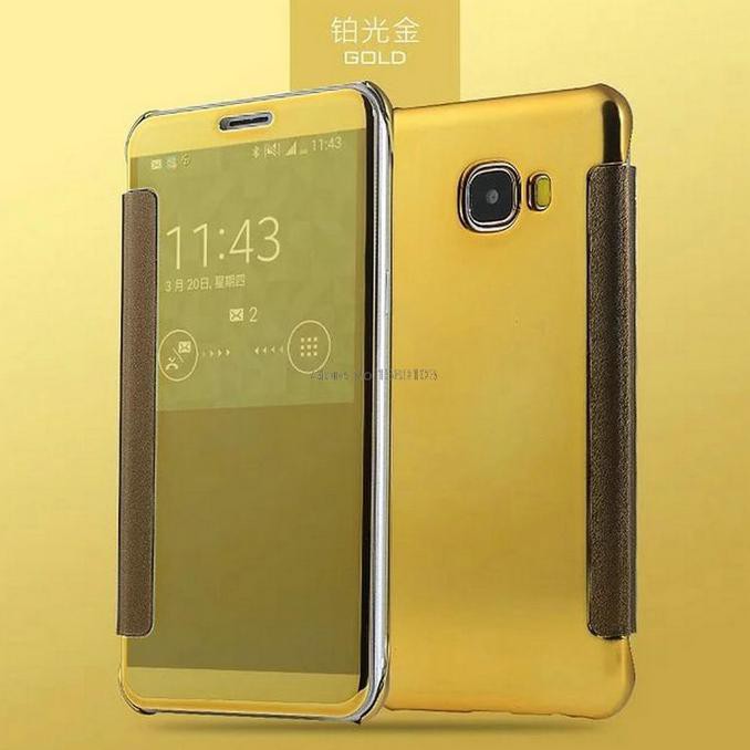 BURUAN.. FLIP SMART MIRROR SAMSUNG C9 PRO AUTOLOCK CASE COVER MIROR