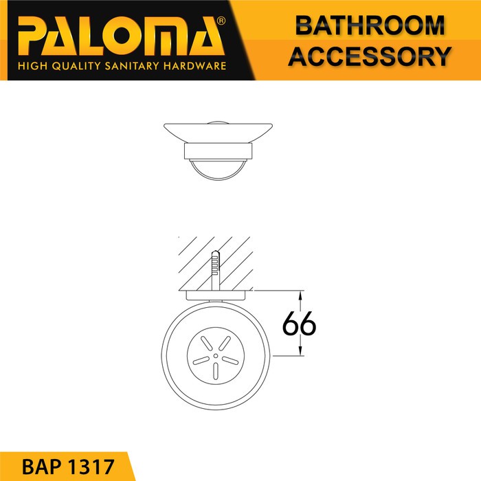 PALOMA BAP 1317 Tempat Sabun Batang Bar Soap Holder Dinding Mandi