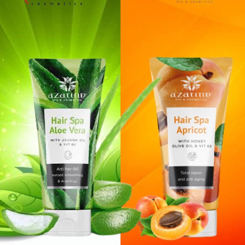 AZARINE Hair Spa aloe vera &amp; apricot - Perawatan Rambut 200gr