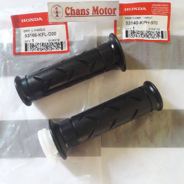 Sepasang Karet Pipa Gas Hand Grip Handfad Supra X 125 Fit New Kirana Original AHM