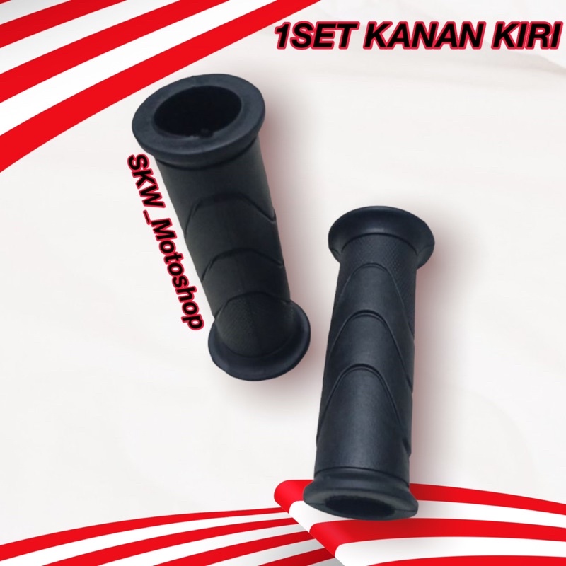 COD Handgrip Polos Hitam Honda Original Beat, Scoopy, Vario Isi Sepasang Kiri Kanan