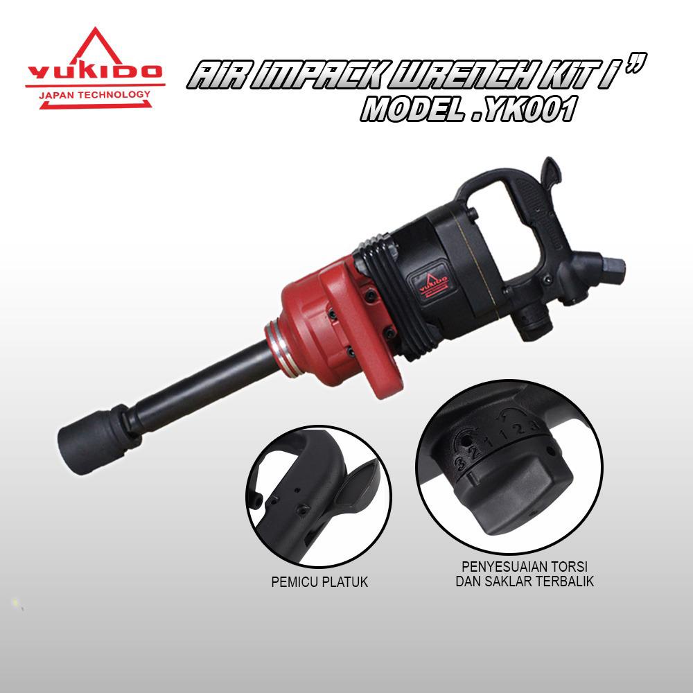 TERKUAT !! ALAT BONGKAR RODA TRONTON TRUCK  IMPACT ANGIN 1 inch Heavy Duty Composite Air Impact Wrench 1&quot; BY YUKIDO BERKUALITAS