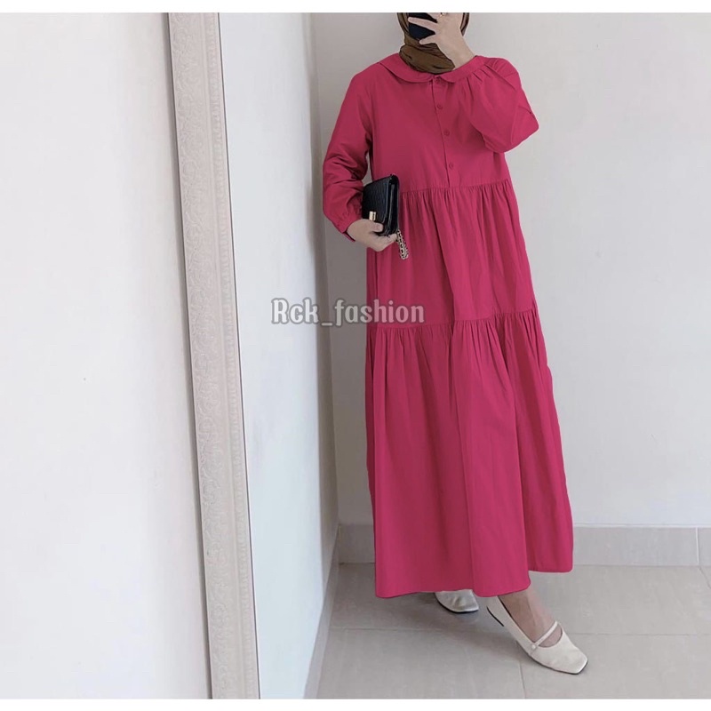 Luna Midi Dress/Pakaian Wanita/Kekinian 2022/Busui friendly