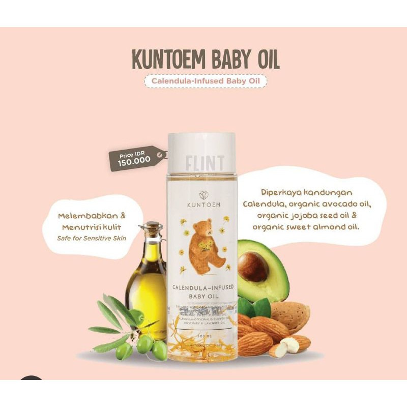 kuntoem calendula infused baby oil 100ml