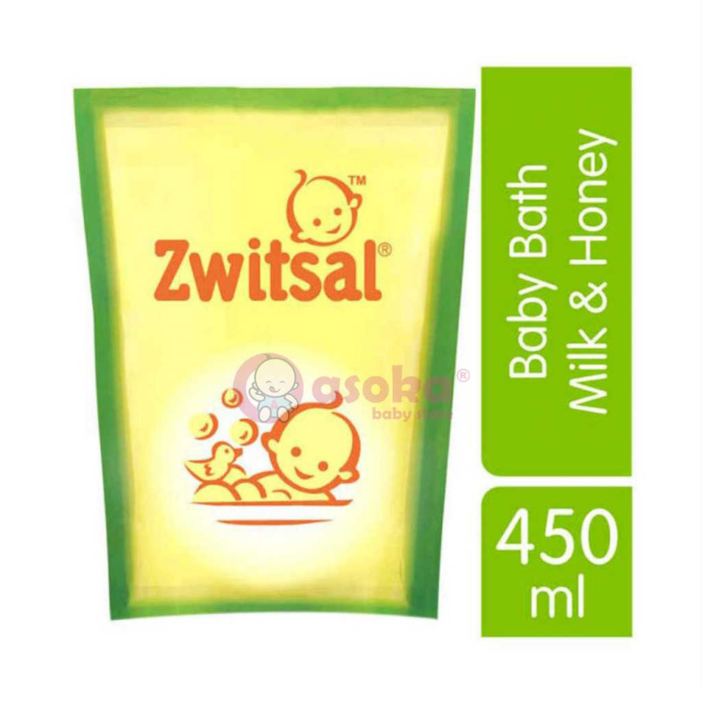 Zwitsal Natural Baby Bath Milk &amp; Honey 250ml / 450ml ASOKA