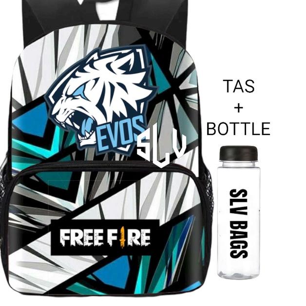 {S-EFE {♡ // Tas Sekolah Anak Laki Laki EVOS Free Fire Terbaru FF Gaming Karakter Game E-SPORTS Kela