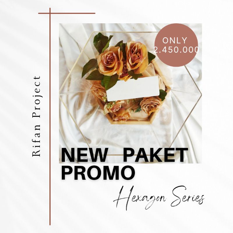 Box Hantaran | Kotak Hantaran | Baki Hantaran Hexagon Paket Promo | Free Ringbox