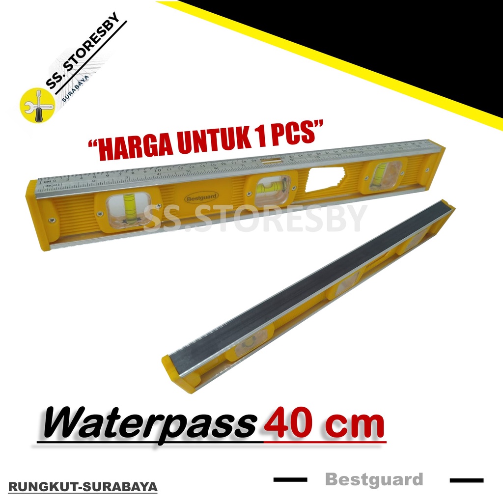 

BESTGUARD WATERPASS MAGNET 40 CM SIKU METERAN MAGNET MAGNIT WATERPAS ALAT UKUR KEMIRINGAN VERTIKAL HORIZONTAL