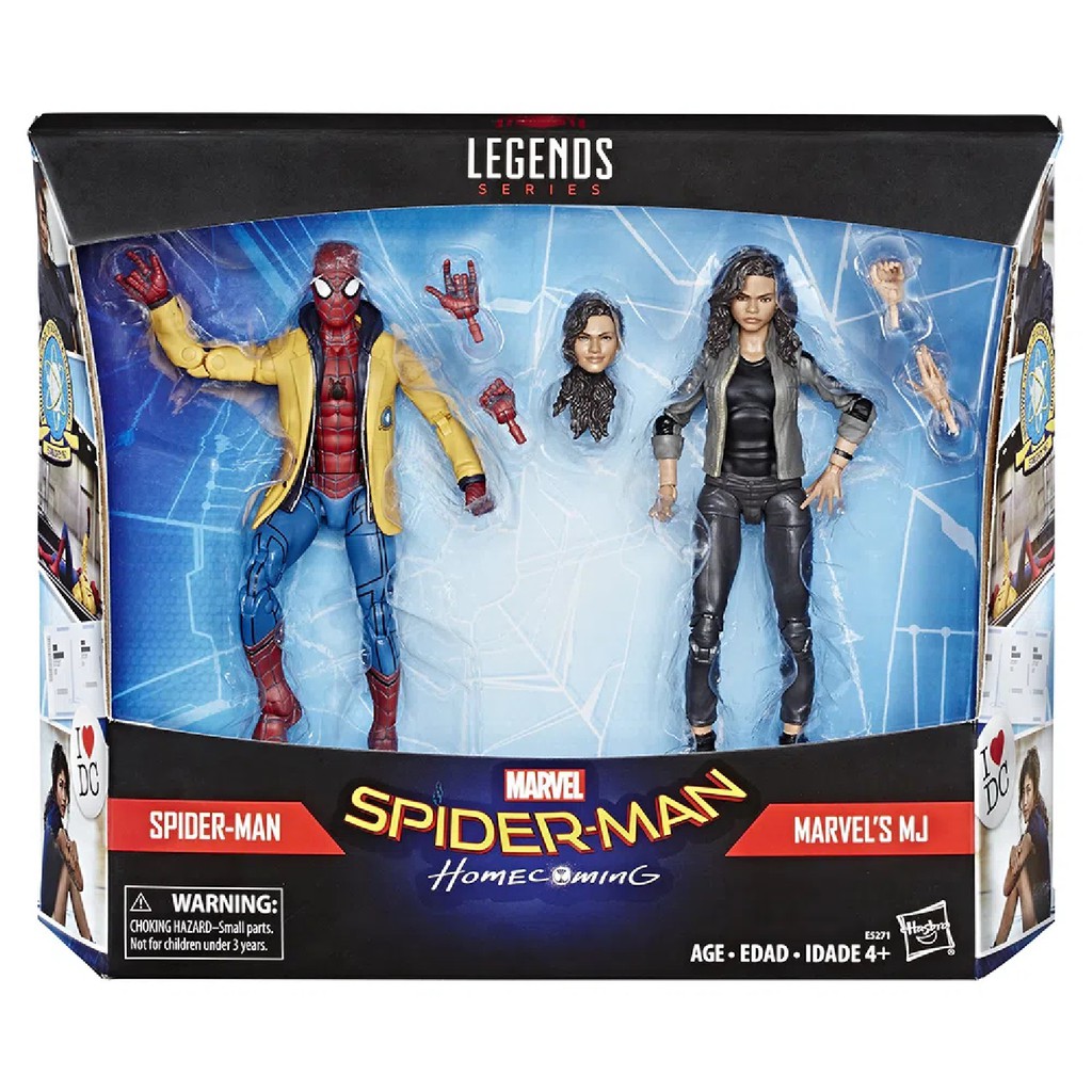MARVEL SpiderMan Homecoming Legends Series Pack SpiderMan & MJ Figure